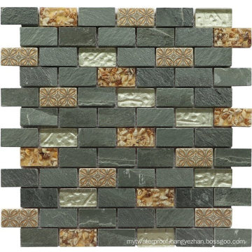 23X48 Resin Mixed Glass Stone Mosaic Supplies for Outdoor Decorative